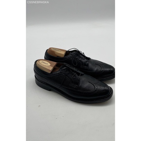 Black RARE 70s FLORSHEIM IMPERIAL‎ BLACK LONGWING BLUCHER 92604 SHOES -Size 7.5 - Picture 2 of 9